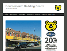 Tablet Screenshot of bournemouthbeddingcentre.co.uk